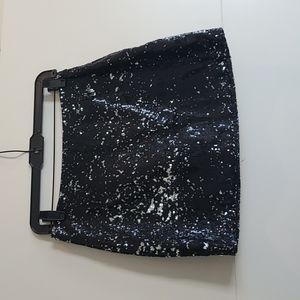 Black Sequence Sparkle Mini Mini Skirt.